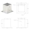 vidaXL Ancres de poteau 4 pcs M&eacute;tal galvanis&eacute; 121 mm