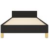 vidaXL Cadre de lit sans matelas noir 100x200 cm tissu