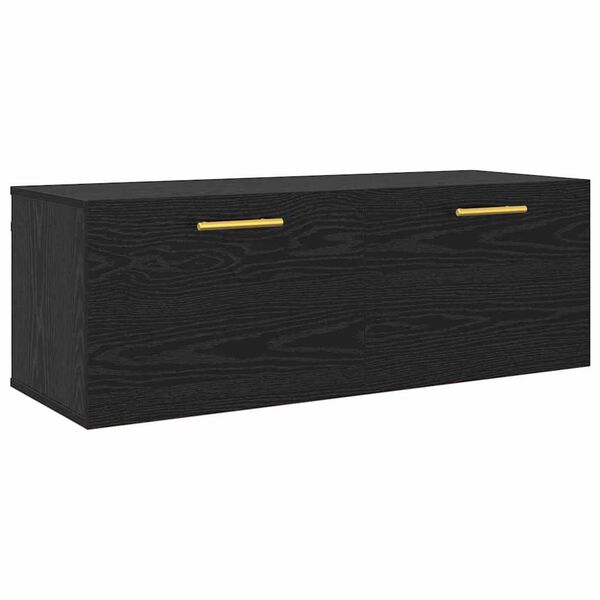 vidaXL Meuble mural Ch&ecirc;ne noir 100 x 36.5 x 35 cm Bois d'ing&eacute;nierie