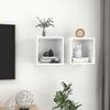 vidaXL Armoires murales 2 pcs Blanc brillant Bois d&rsquo;ing&eacute;nierie