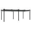vidaXL Tonnelle avec toit r&eacute;tractable anthracite 3x6 m aluminium