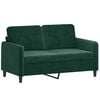 vidaXL Ensemble de canap&eacute;s 2 pcs vert fonc&eacute; velours