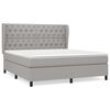 vidaXL Sommier &agrave; lattes de lit avec matelas Gris clair 160x200cm Tissu
