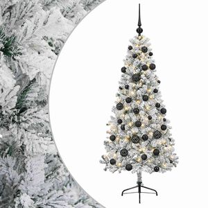 vidaXL Sapin de No&euml;l artificiel avec boules 120 cm 150 LED Blanc chaud