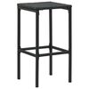vidaXL Ensemble de bar de jardin avec coussins 5 pcs Noir