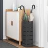 vidaXL Porte-parapluie avec stockage Noir 15,5 x 15,5 x 49 cm M&eacute;tal