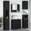 vidaXL Ensemble de mobilier de salle de bain Montage mural 5 pcs Noir