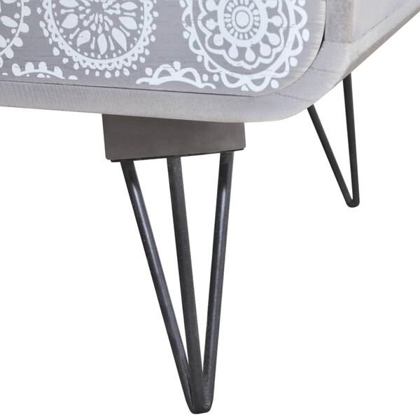 vidaXL Armoire latérale avec 3 tiroirs Gris