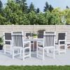 vidaXL Coussins de chaise de jardin &agrave; dossier bas lot de 6 anthracite