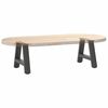 vidaXL Pieds de table basse en forme de A, 2 pi&egrave;ces, anthracite, 50 x (30-31) cm, acier