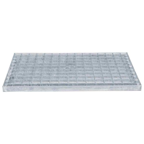 vidaXL Grille Argent 50 x 35 x 2 cm Acier galvanis&eacute; &agrave; chaud