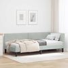 vidaXL Cadre de lit d'angle avec t&ecirc;te de lit Gris clair 90 cm x 190 cm