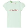 vidaXL Kids'T-shirt with Cap Sleeves Soft Green 140 Green 140