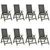 vidaXL Ensemble &agrave; manger de jardin 9 pcs aluminium anthracite