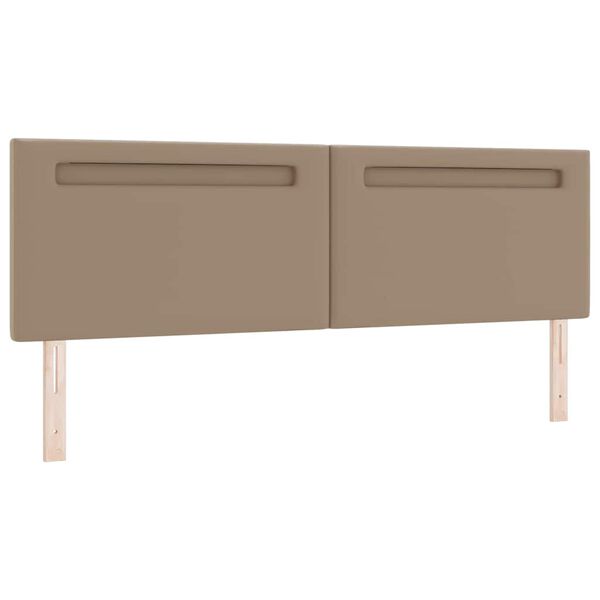 vidaXL Tête de lit LED Cappuccino 180 cm Cuir synthétique