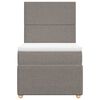 vidaXL Sommier &agrave; lattes de lit avec matelas Taupe 90x190 cm Tissu