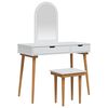 vidaXL Ensemble de Coiffeuse FAUSKE 3 pc Blanc 100 x 50 x 143 cm