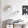 vidaXL &Eacute;tag&egrave;re murale flottante 2 pcs Blanc brillant 40x23x3,8 cm MDF