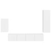 vidaXL Ensemble meuble TV 4 pcs Blanc brillant Bois d'ing&eacute;nierie