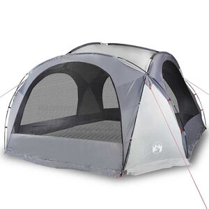 vidaXL Tente de r&eacute;ception blanc et gris imperm&eacute;able