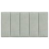 vidaXL Coussin de t&ecirc;te de lit Hanko gris clair 80 cm velours