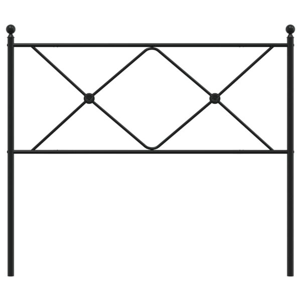 vidaXL T&ecirc;te de lit de remplacement m&eacute;tal noir 100 cm