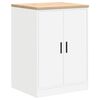 vidaXL Armoires de garage 2 pcs blanc bois d'ing&eacute;nierie