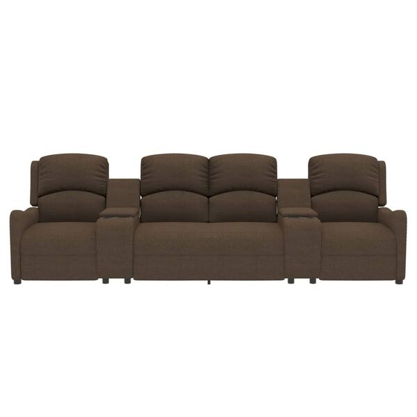 vidaXL Fauteuil de massage inclinable porte-gobelets 4 places marron