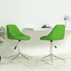 vidaXL Chaises pivotantes &agrave; manger lot de 2 vert similicuir