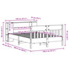 vidaXL Lit biblioth&egrave;que sans matelas blanc 140x200 cm bois pin massif