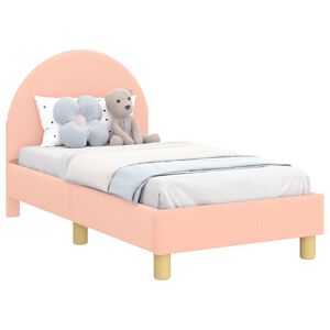 vidaXL Cadre de lit pour tout-petit avec t&ecirc;te de lit Rose 70 x 140 cm