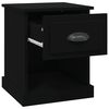 vidaXL Tables de chevet 2 pcs noir 39x39x47,5 cm bois d'ing&eacute;nierie