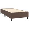 vidaXL Sommier &agrave; lattes de lit matelas LED Marron 90x190 cm Similicuir