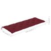 vidaXL Banc Batavia avec coussin bordeaux 150 cm Bois de teck massif