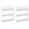 vidaXL Armoires &agrave; chaussures murales 2 pcs Blanc 80x18x90 cm Agglom&eacute;r&eacute;