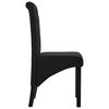 vidaXL Chaises &agrave; manger lot de 4 noir tissu