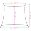 vidaXL Voile d'ombrage 160 g/m&sup2; Cr&egrave;me 4/5x4 m PEHD