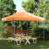 vidaXL Tente de f&ecirc;te Orange 292 x 292 x 315 cm Tissu Oxford