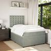vidaXL Sommier &agrave; lattes de lit et matelas gris clair 120x190cm velours