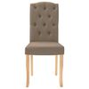 vidaXL Chaises &agrave; manger lot de 2 taupe tissu