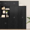 vidaXL Armoire de rangement 3 pcs Ch&ecirc;ne noir