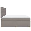 vidaXL Sommier &agrave; lattes de lit avec matelas Taupe 180x200 cm Tissu