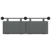 vidaXL T&ecirc;te de lit suspendue Uni Gris fonc&eacute; 130 x 55 x 5 cm tissu
