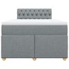 vidaXL Sommier &agrave; lattes de lit et matelas gris clair 120x190 cm tissu