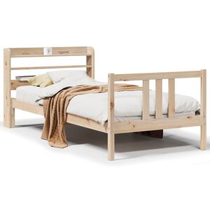 vidaXL Cadre de lit avec t&ecirc;te de lit sans matelas 75x190 cm