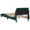 vidaXL Cadre de lit Dover vert fonc&eacute; 80x200 cm velours