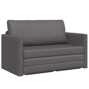 vidaXL Canap&eacute;-Lit Gris 124 x 71 x 78 cm Simili cuir