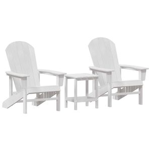 vidaXL Mobilier de jardin lounge 3 pcs Blanc 38 x 38 x 46 cm