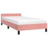vidaXL Cadre de lit et tête de lit sans matelas rose 100x200cm velours