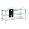 vidaXL Meuble TV transparent 90x40x40 cm verre tremp&eacute;